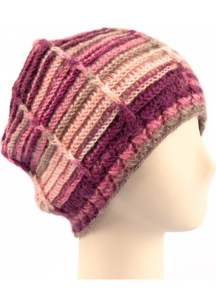 Pinkbear Özel Tasarım %100 Handmade El Örgüsü Yerli Üretim Outdoor Yün Kadın Bere Şapka