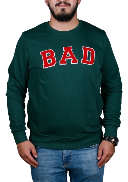 Bad Convex Erkek Yeşil Sweatshirt