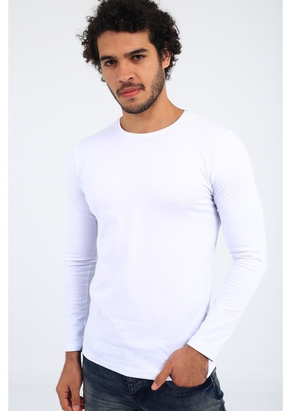 Mys Lion 4013 Slim Fit Likralı Uzunkol Sweat