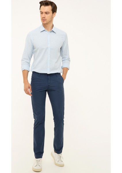 İndigo Slim Fit Chino