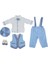 Ponpon Baby 5 Parça Yelekli Lüks Erkek Bebek Mevlütlük, Düğünlük Set – Mavi