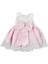Ponpon Baby Kız Bebek 5 Parça Elbise Mevlütlük Takım, Düğün, Kına Elbisesi Pembe