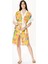 Kadın Floral Desenli Belden Bağlamalı Kimono 2