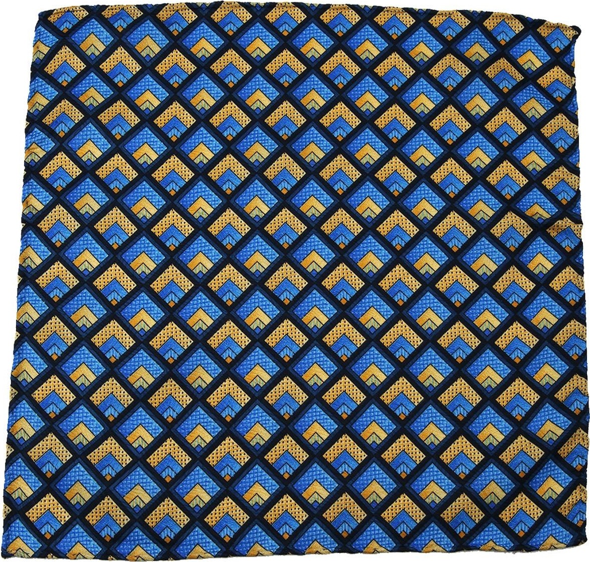 Kravatkolik Mavi Motif Baskılı İpek Mendil SPS308 görsel 2