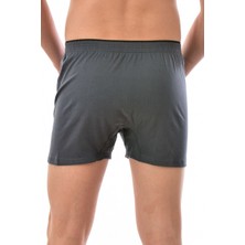 Tutku 6 Adet Tutku Pamuklu Düğmeli Erkek Boxer Füme 0117