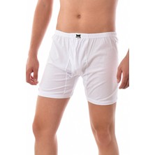Tutku 6 Adet Erkek Paçalı Boxer Beyaz 0110