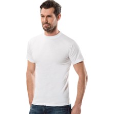 Anıt Beyaz Sıfır Yaka Kısa Kollu Pamuklu Atlet 1153