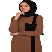 Moncy Butik Cepli Elbise 3001-5 Camel