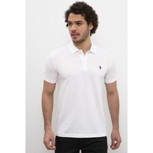 U.S. Polo Assn. Erkek Beyaz Basic T-Shirt 50217612-VR013