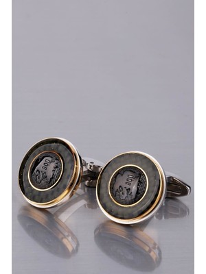 Kravatkolik Çok Renkli Yuvarlak Kol Düğmesi KD1010