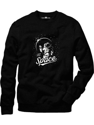 Tshirthane Nasa Uzay Astronot  Dünya Ay Sweatshirt