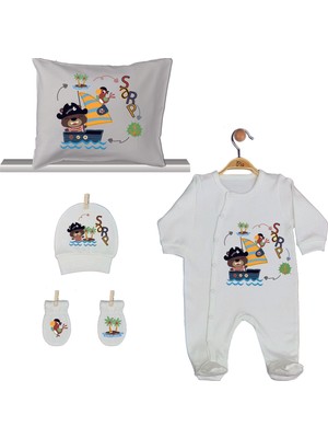 Pia Baby Gl 1938-04 İsme Özel Yastık Tulum Set