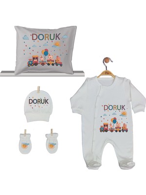 Pia Baby Gl 1918-04 İsme Özel Yastık Tulum Set