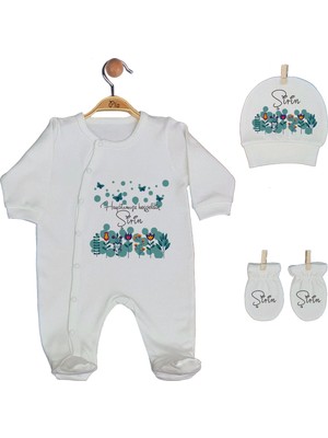 Pia Baby Gl 1943-04 İsme Özel Yastık Tulum Set