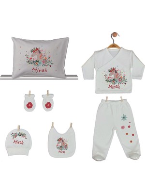 Pia Baby Gl 1949-08 İsme Özel Yastık Zıbın Set