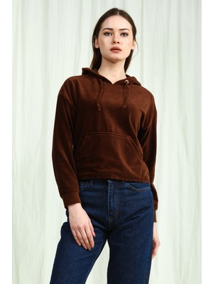 Collezione Kadın Kahverengi Sweat Shirt Wates