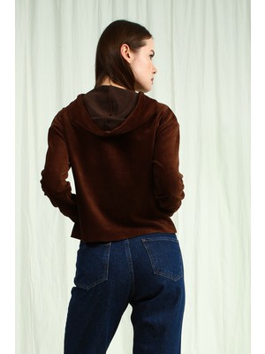 Collezione Kadın Kahverengi Sweat Shirt Wates