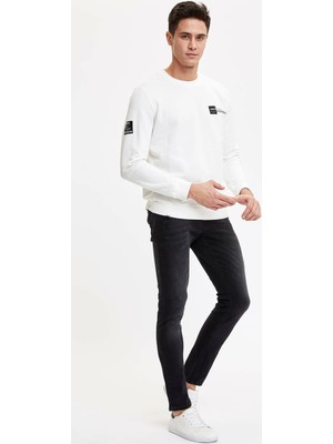 DeFacto Regular Fit Sırt Baskılı Sweatshirt M5403AZ20SP