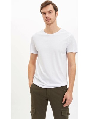 DeFacto Slim Fit Bisiklet Yaka Premium Kalite Basic Tişört M6606AZ20SP