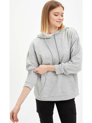 DeFacto Regular Fit Kanguru Cepli Uzun Kollu Sweatshirt M9572AZ20SP