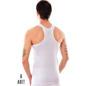 6 Adet Seher Erkek Spor Atlet 0058 Beyaz