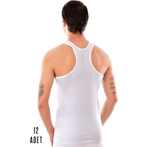 12 Adet Seher Erkek Spor Atlet 0058 Beyaz