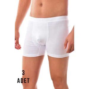 Tutku Elit 3 Adet Elit Modal Elasthan Erkek Boxer Beyaz 1251