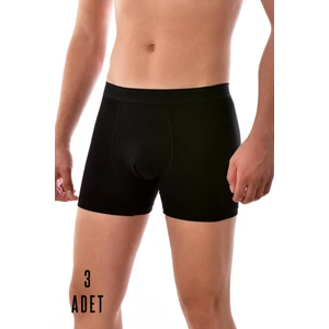 Tutku Elit 3 Adet Elit Modal Elasthan Erkek Boxer Siyah 1251