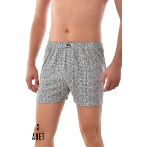 3 Adet Seher Erkek Pamuklu Desenli Asorti Boxer