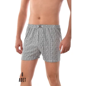 6 Adet Seher Erkek Pamuklu Desenli  Boxer