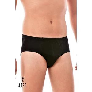 12 Adet Seher Erkek Penye Slip Siyah 0005