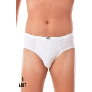 6 Adet Seher Erkek Penye Slip Beyaz 0005