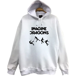 Imagine Dragons Baskılı Kapüşonlu Unisex Sweatshirt