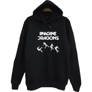 Imagine Dragons Baskılı Kapüşonlu Unisex Sweatshirt