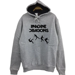 Imagine Dragons Baskılı Kapüşonlu Unisex Sweatshirt