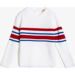 Kız Çocuk Renk Bloklu Kazak