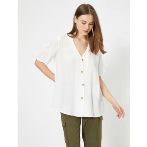 Kadın V Yaka Gömlek