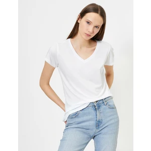 Kadın V Yaka T-Shirt
