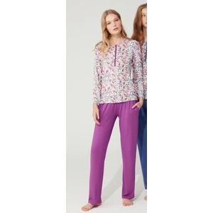 3737 Kadın Pijama Takımı - Mor