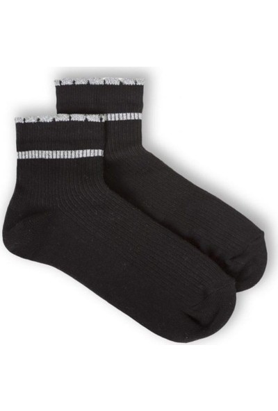 Ciorap 3'lü Kadın Simli Pikotlu Çorap 3441-A3 35 - 39