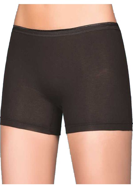 2'li Paket Kadın Boxer Şort Siyah L