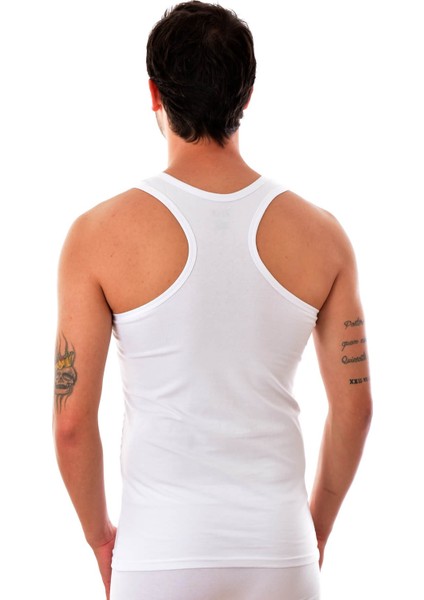 3 Adet Elit 1304 Erkek Spor Elasthan Atlet Beyaz