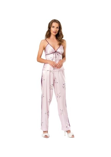 017 Kadın Saten 3'lü Pijama Takım XL fiyatları