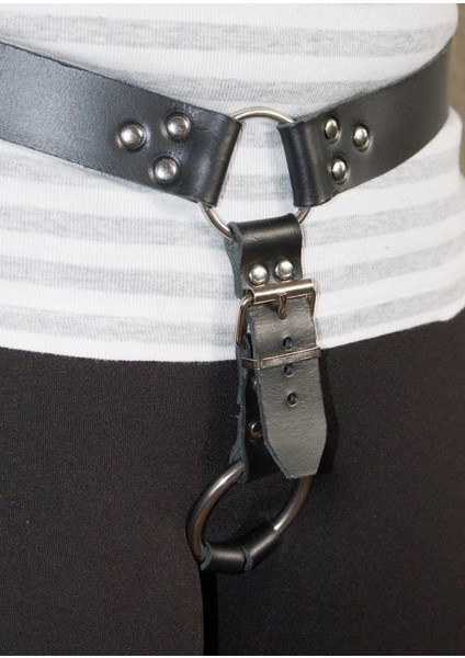 Angels Passion Erkek Özel Bölge Deri Harness - APFTM25