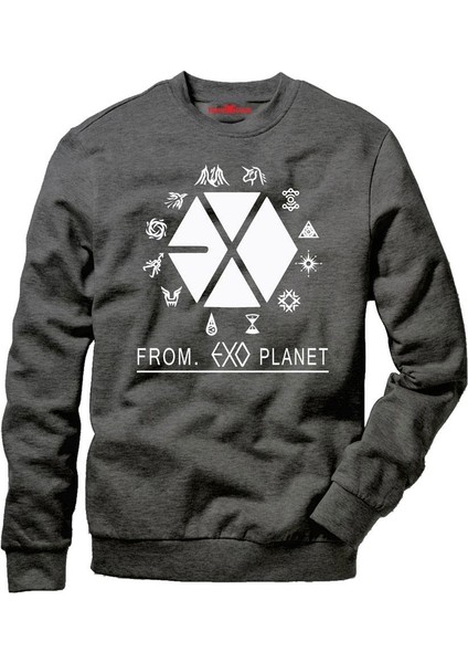 Exo Erkek Uzun Kollu Bisiklet Yaka Sweatshirt