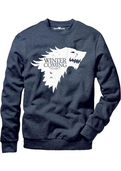 Game Of Thrones Stark Erkek Uzun Kollu Bisiklet Yaka Sweatshirt modelleri
