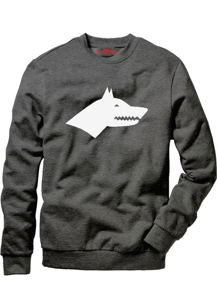 Göktürk Kurt Erkek Uzun Kollu Bisiklet Yaka Sweatshirt