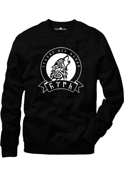 Göktürk Tengri Erkek Uzun Kollu Bisiklet Yaka Sweatshirt