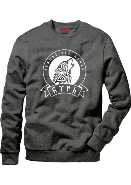 Göktürk Tengri Erkek Uzun Kollu Bisiklet Yaka Sweatshirt