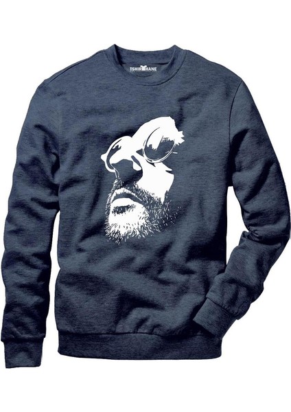 Leon The Professional Mathilda Sevginin Gücü Füme Erkek Uzun Kollu Bisiklet Yaka Sweatshirt modelleri